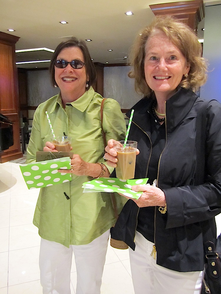 Betty Hanes, left, and Ann Goldstine enjoying the Shiny Icy Joes.