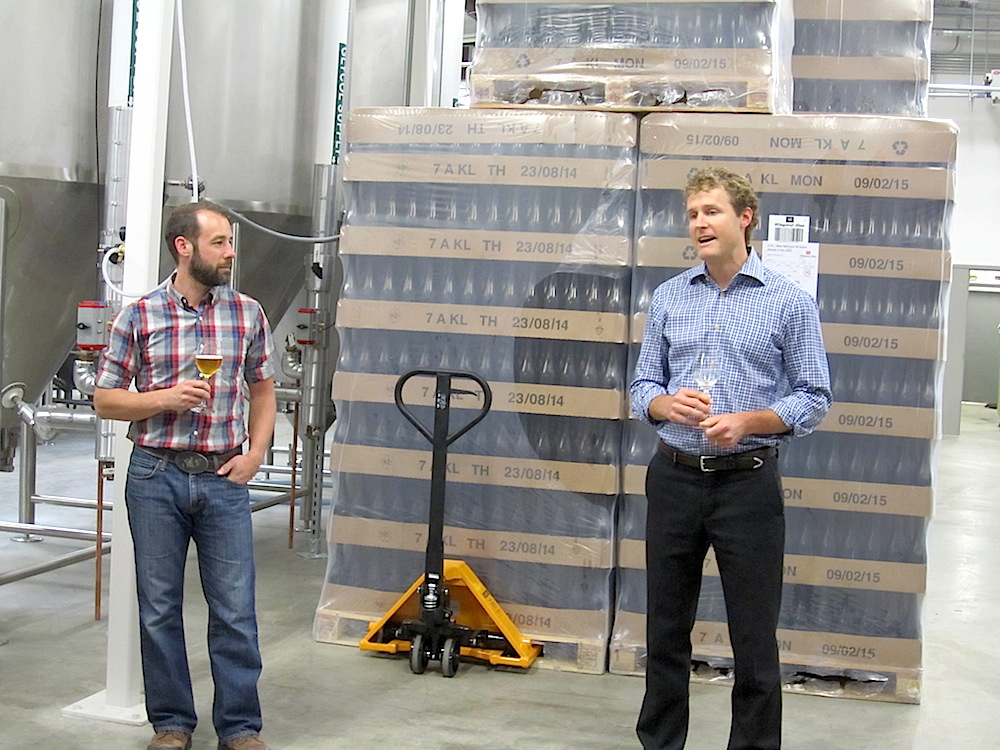 Blackberry Farm proprietor Sam Beall, right, introduced Daniel Heisler, his head brewer.