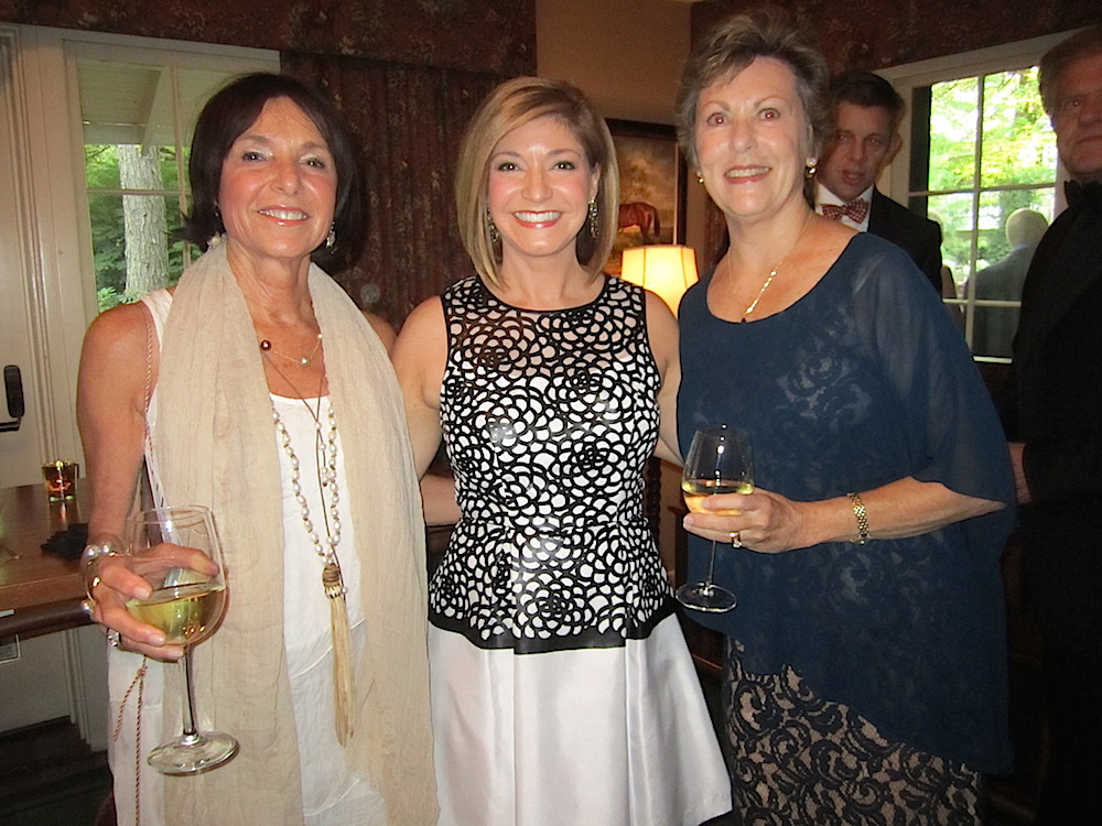 Maggie Erickson, left and Brenda Glanville, right, with Robin Wilhoit, of WBIR-TV who, with her co-anchor, John Becker, emceed the evening and provided periodic updates on Tony winners as they were announced.