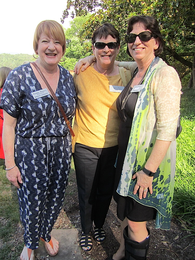 From left, Monique Anderson, Laura Barnes and new EWA member Beth Ford.