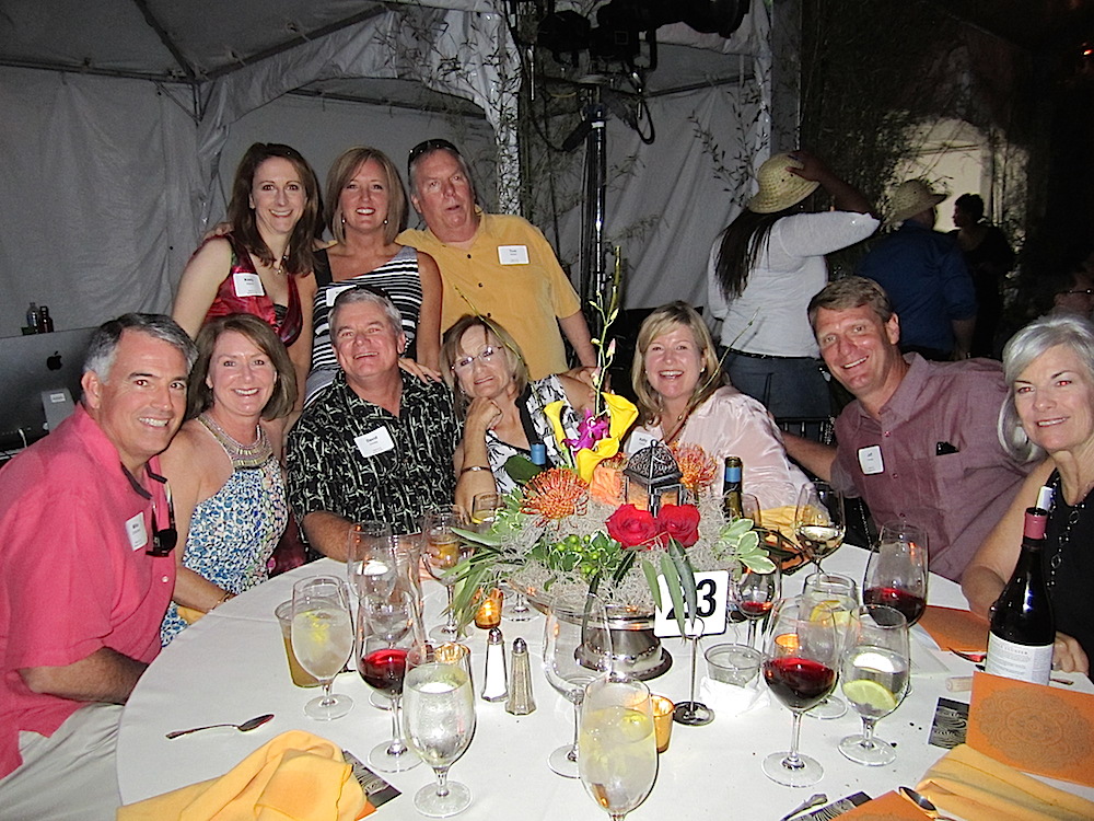 At the Pinnacle Bank table, from left in front row: Mike and Judy DiStefano, David and Kathy Dooley and Kathy and Jeff Francis. In the back row, from left: Keely Ritchie, Sherry McHaffie and Tom Vester.