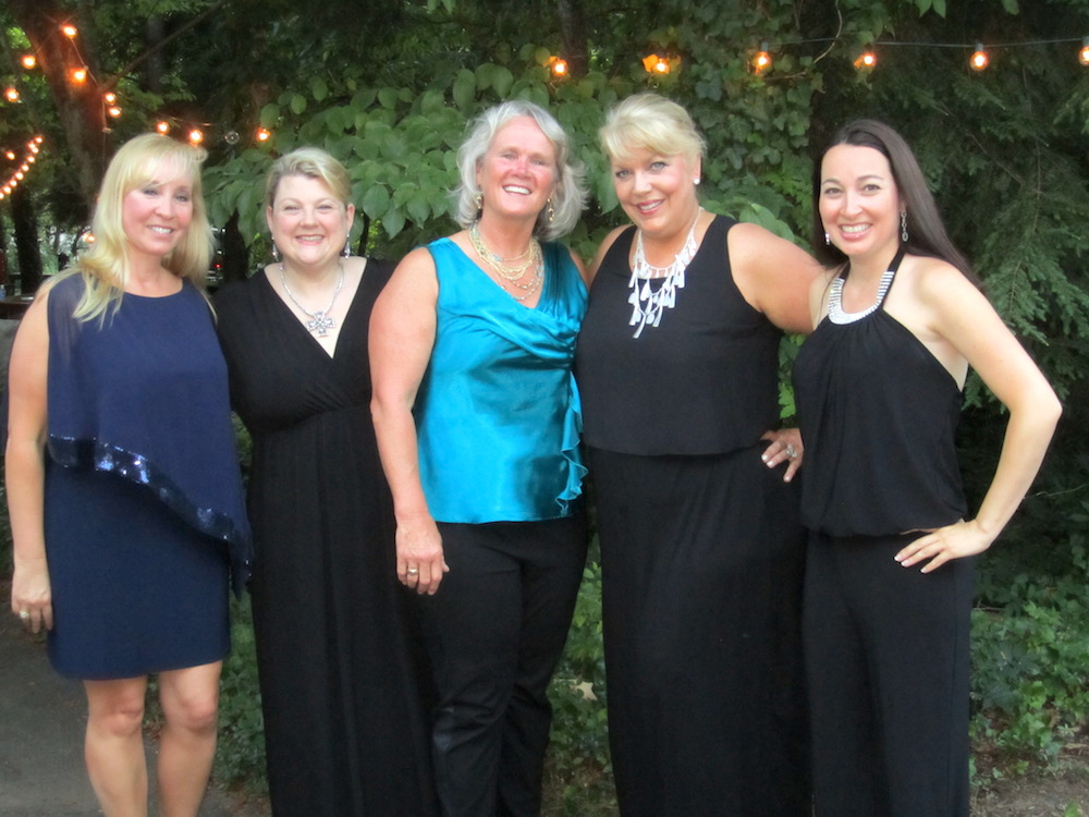 Here's more from our table: from left, Terri Lelardy, Janette Burgin, Valerie Privette, Lacy Wallace and Laura Slyman.