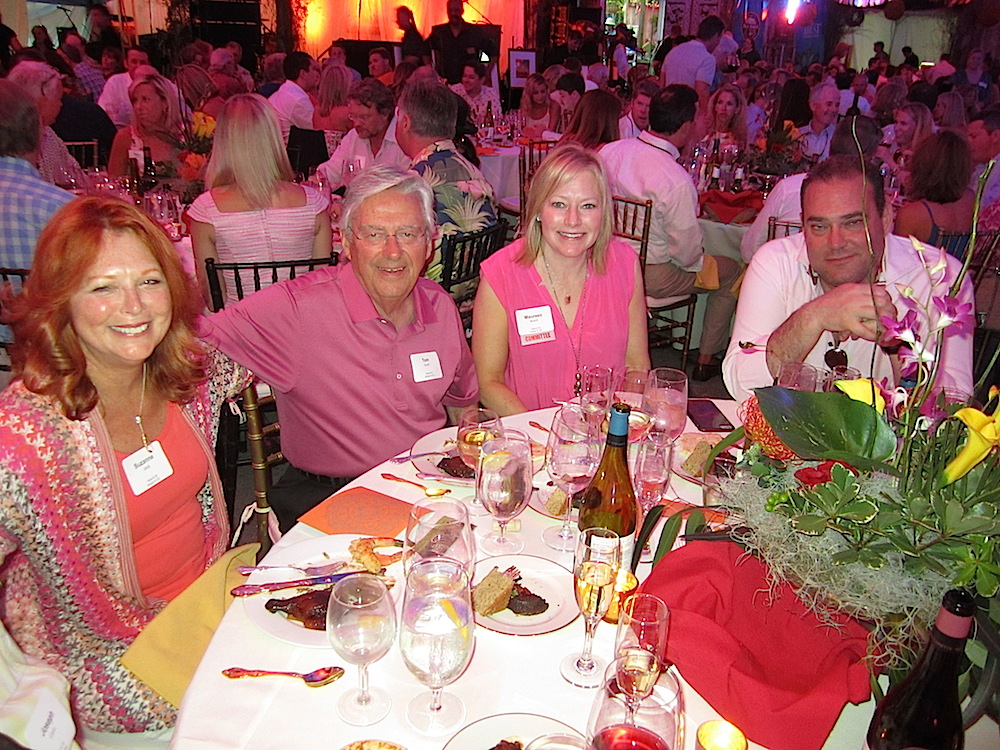 From left, Suzanne and Tom Scott with Maureen and Don Bosch. Maureen's on the board.