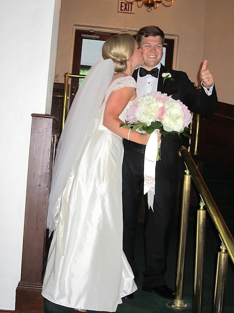 The Baileys make their entrance, no worse for the wear and tear!