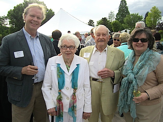 At a fundraiser in 2013 for the UT Gardens. Jack and Sara with Sam and Mary Anne Beall, center.