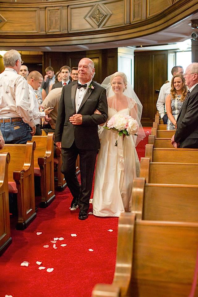 Here comes the bride with her father, Sid Lester. (Photo by Dani Rose Photo)