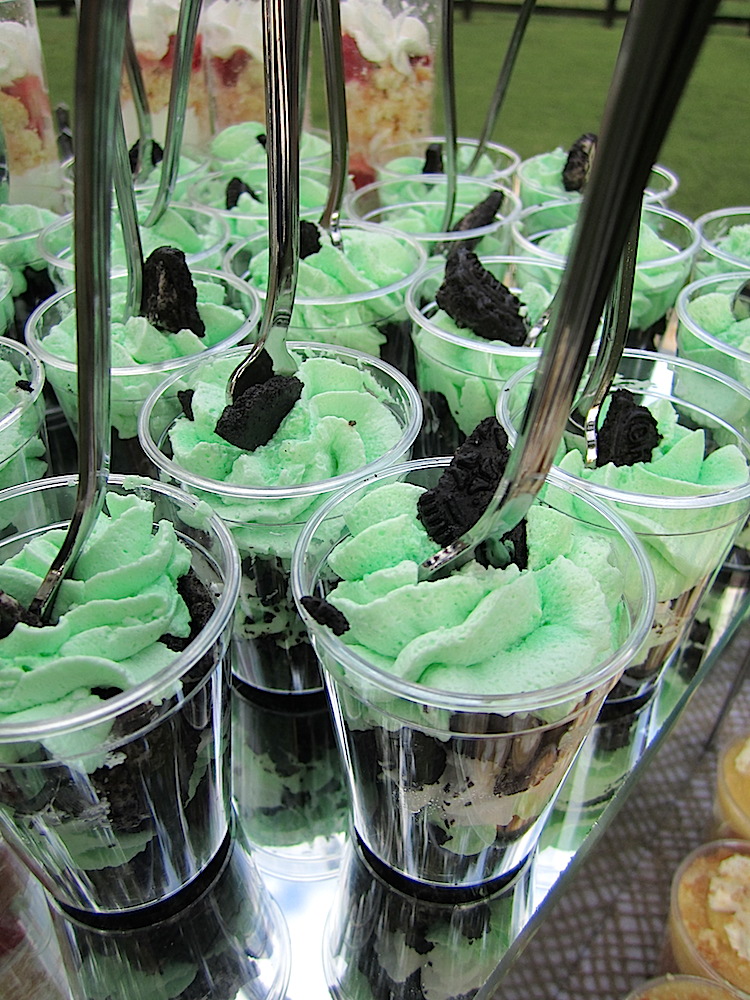 Chocolate mint shooters.