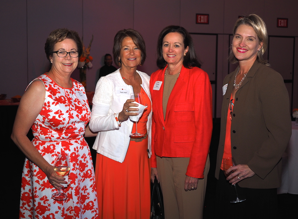 From left, Ilene Cheek, Pam Hart, Knoxville Utilities Board CEO Mintha Roach and Convention Center General Manager Mary Bogert.