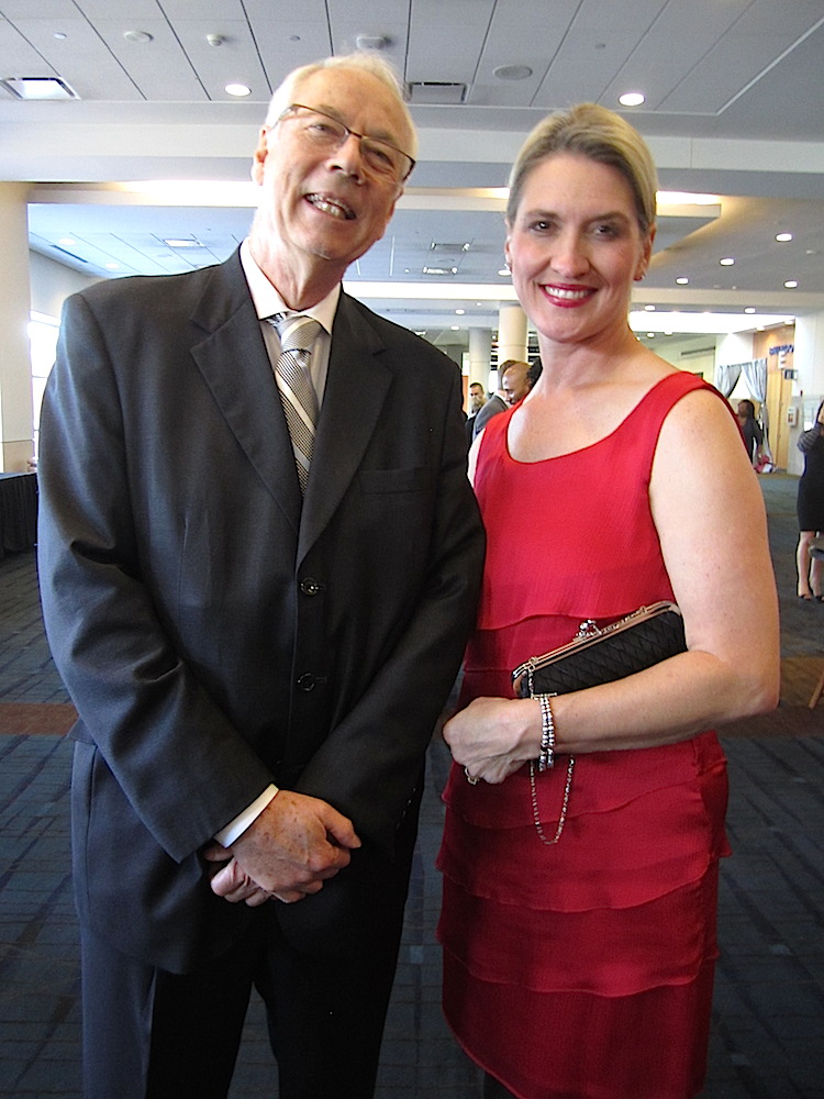 My hubs, Alan Carmichael, with our friend, Mary Bogert, general manager of the Knoxville Convention Center.