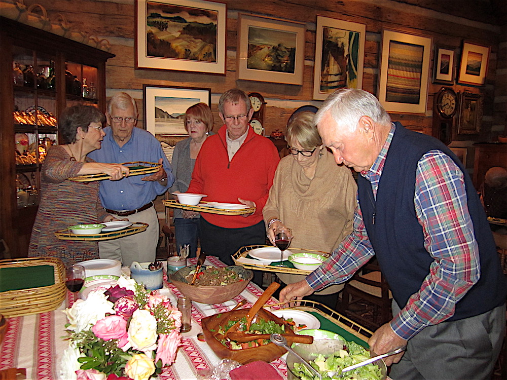 Come and get it! From left, Alice and Charlie Mercer, Bert and Rusha Sams and Dr. Dwight Wade.