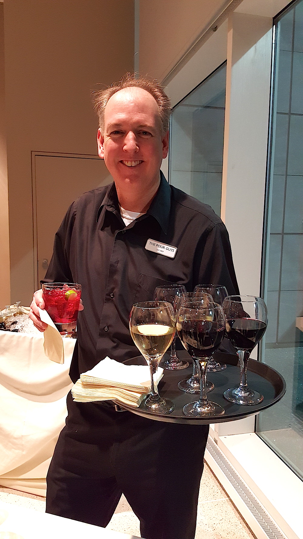 And Jerry Kruse of The Pour Guys bartending service.