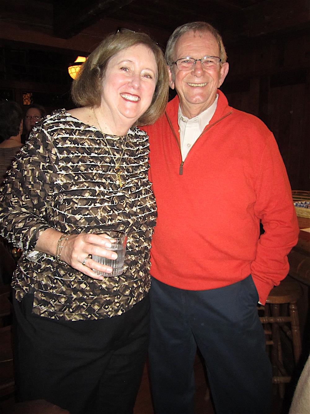 Class member Lynne Fain, with Bert Sams, the spouse of class member Rusha Sams.