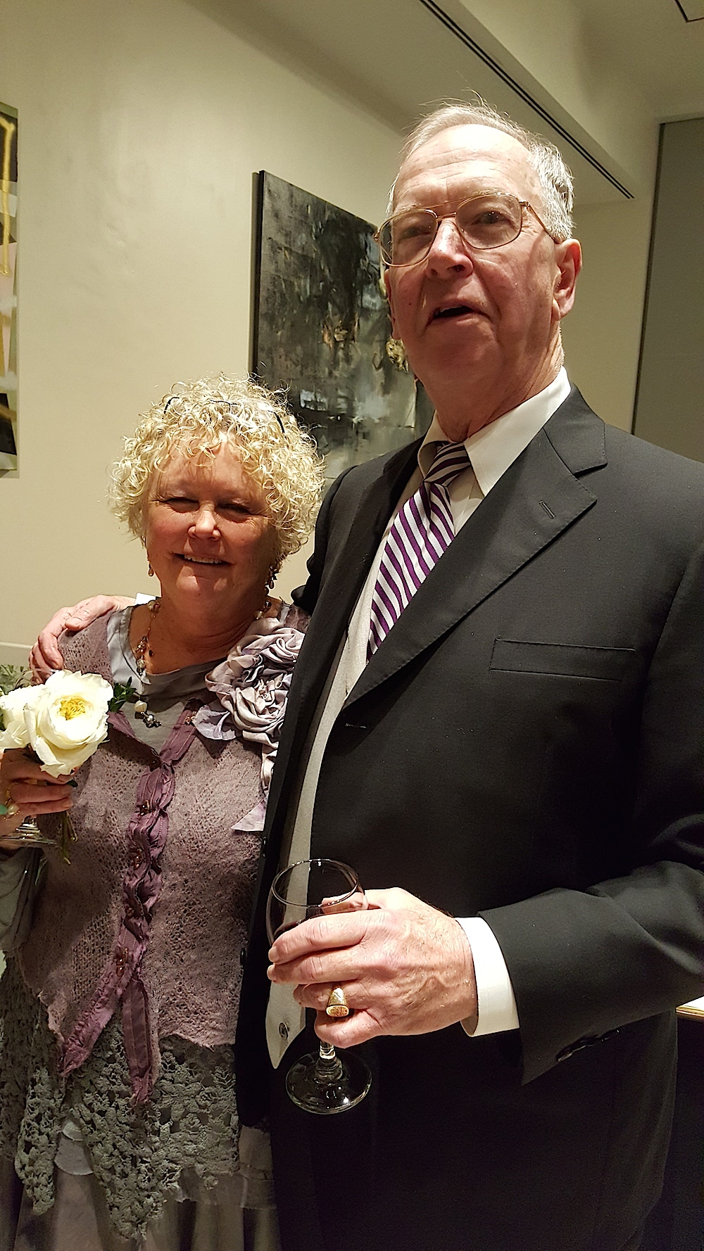 Dorothy Stair, the groom's mother, with Arthur Seymour, Jr.
