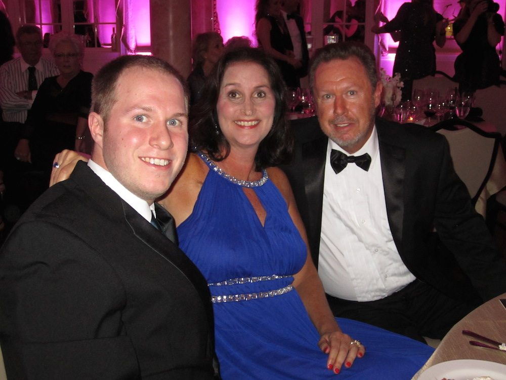 Michelle Henry with her son, Evan, left, and husband, David.
