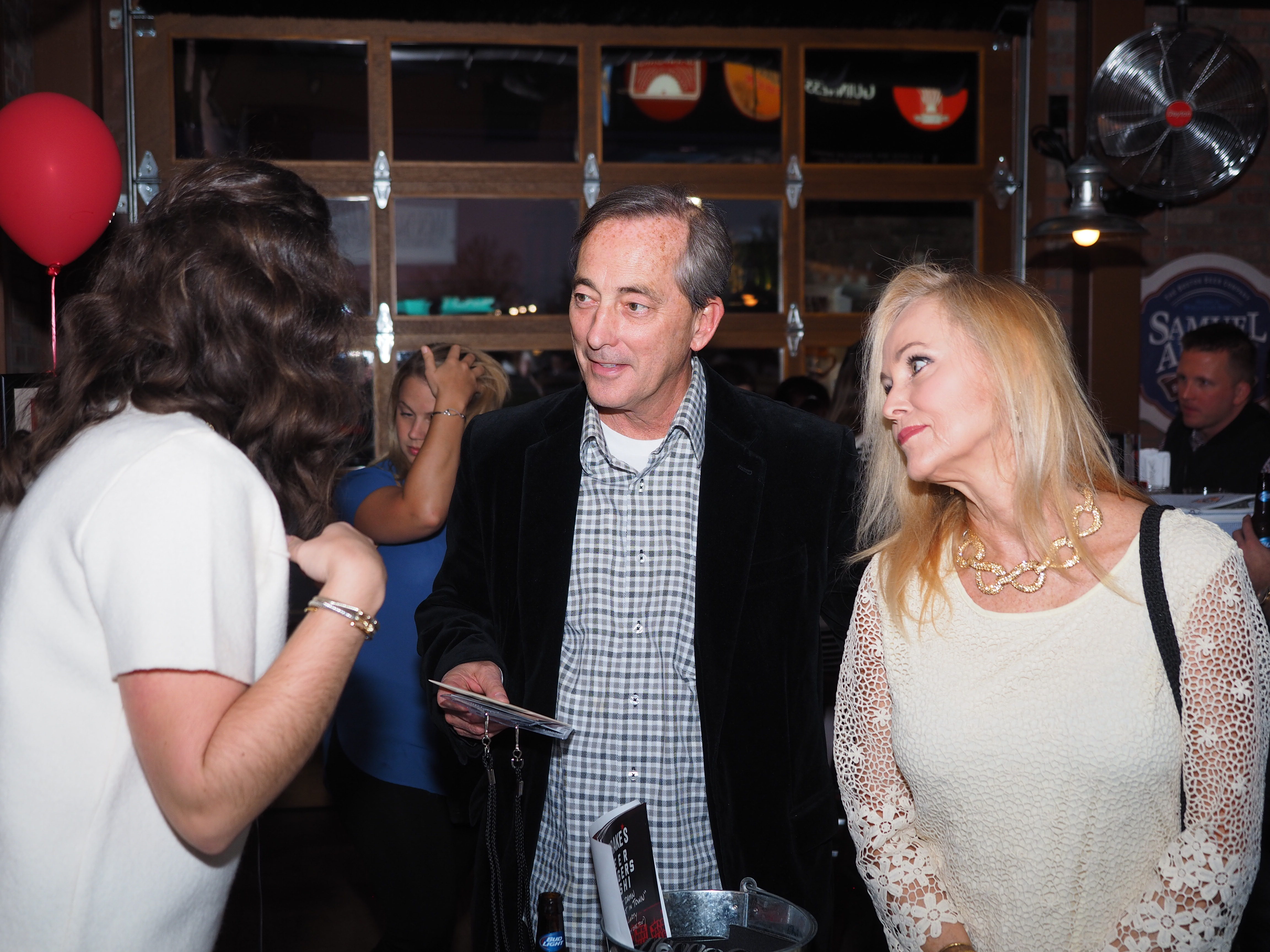 I couldn't believe that County Commissioner Bob Thomas and his wife, Kim, opted to spend their wedding anniversary at the VIP event.