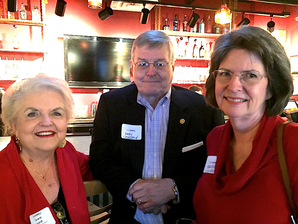 Dawn Ford, left, with Barry and Madge Cleveland. (Photo by John McCulley.)