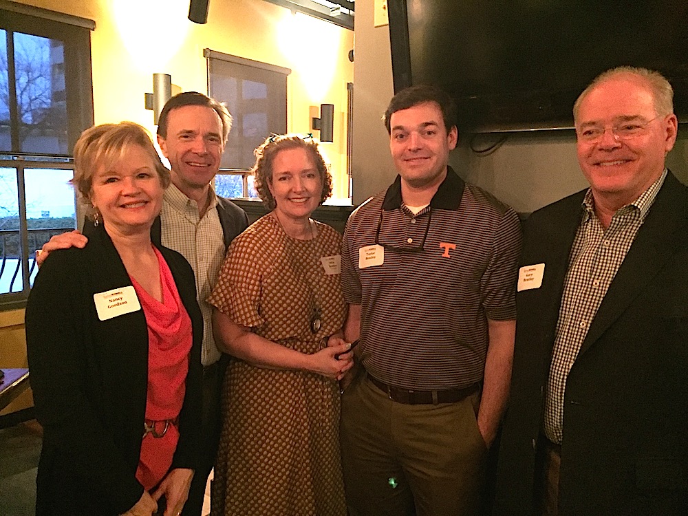 From left, Nancy and Jeff Goodson with Julia, Taylor and Gary Bentley. (Photo by John McCulley.)