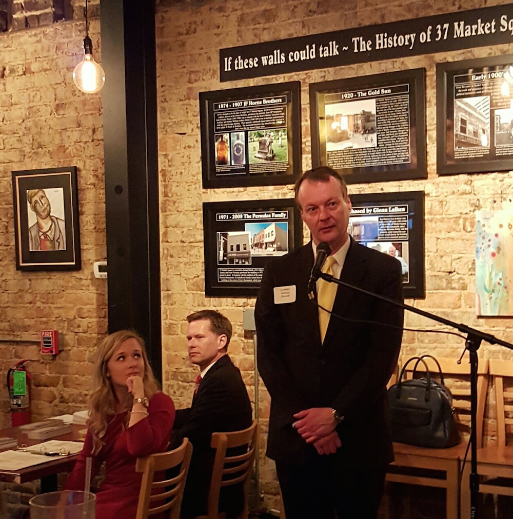 Nathan Rowell making remarks. (Photo by Maria Cornelius.)