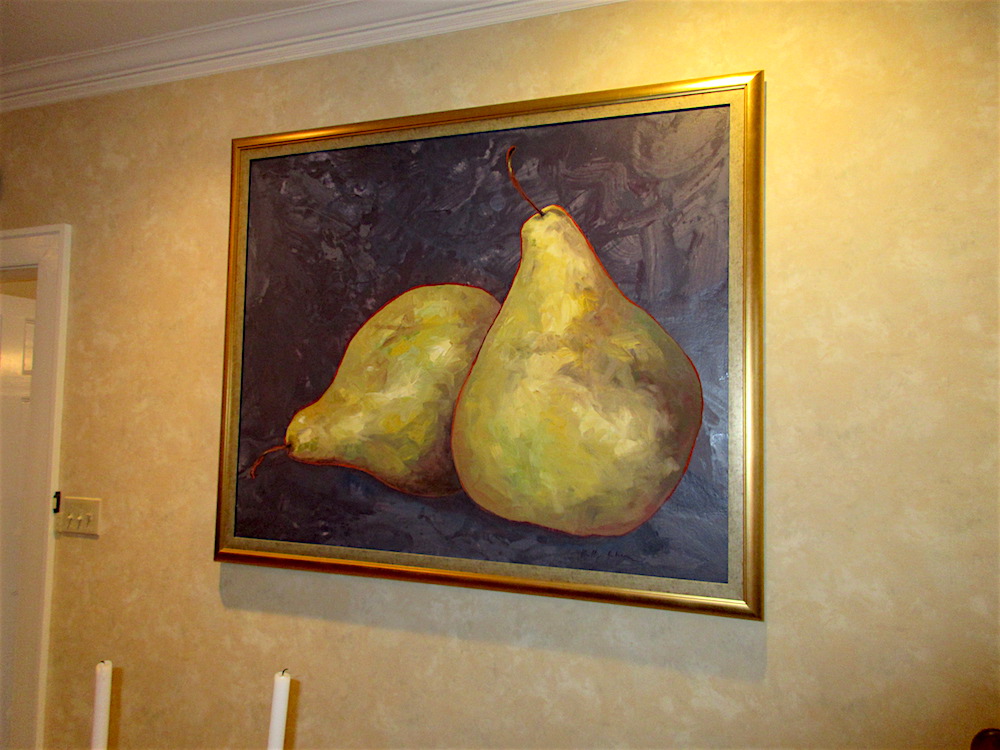 This painting of pears is called "A Perfect Pair." Ha.