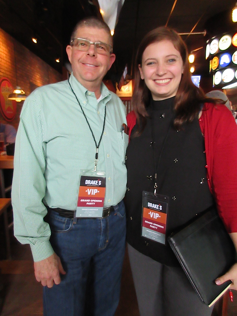 Mark Thornburg with Amanda Jennings, who handled this project for Moxley Carmichael. (Photo by Gary Heatherly.)