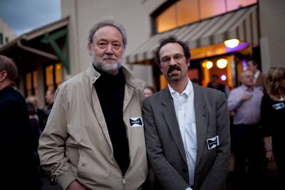 David Luttrell, left, with Stephen Friedlander. (Photo by David Andrews.)