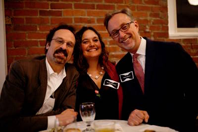 Stephen Friedlander, left, with his girlfriend, Sara Griscom, and Chuck Morris.