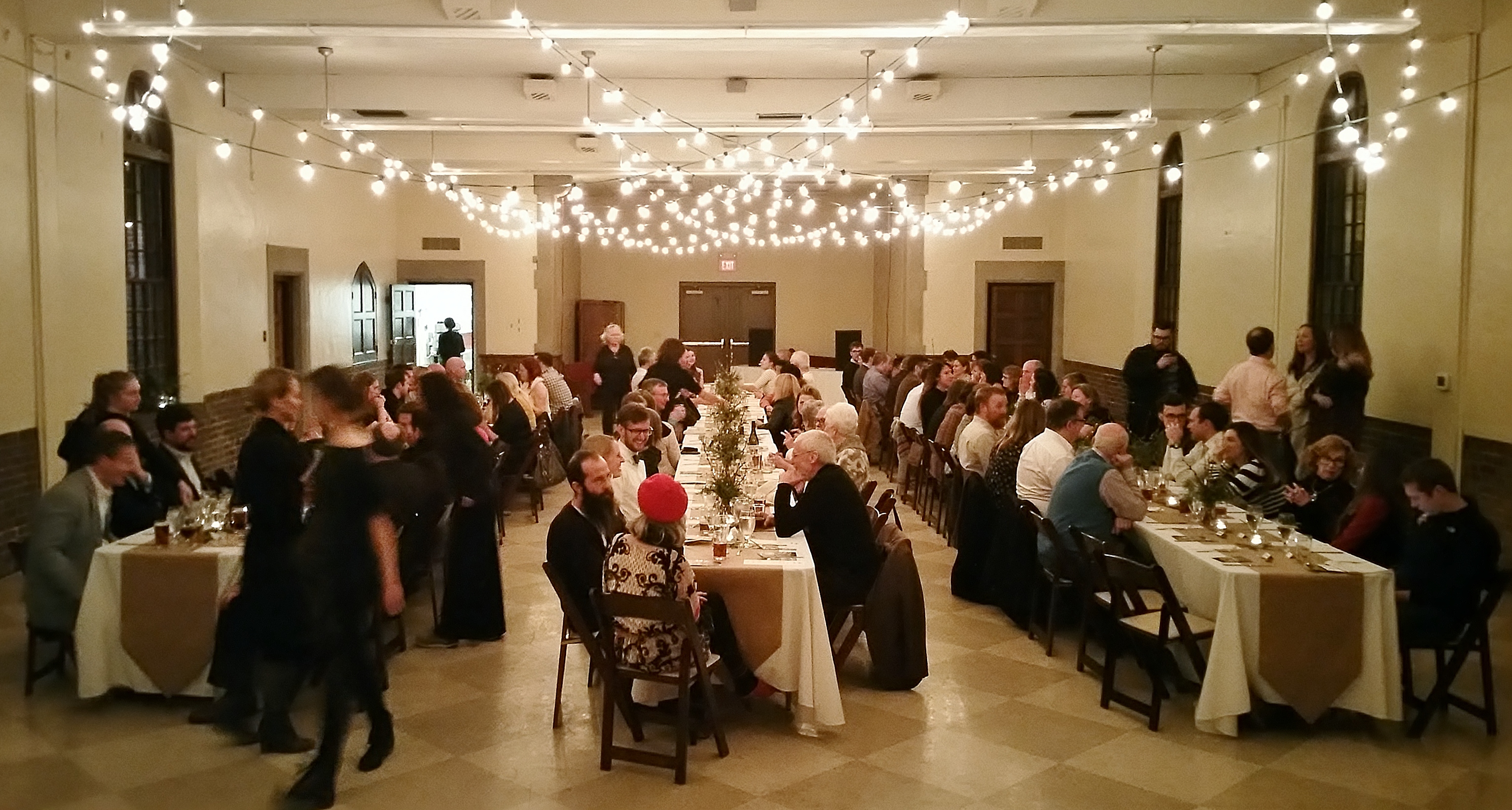 Everyone seated for dinner.