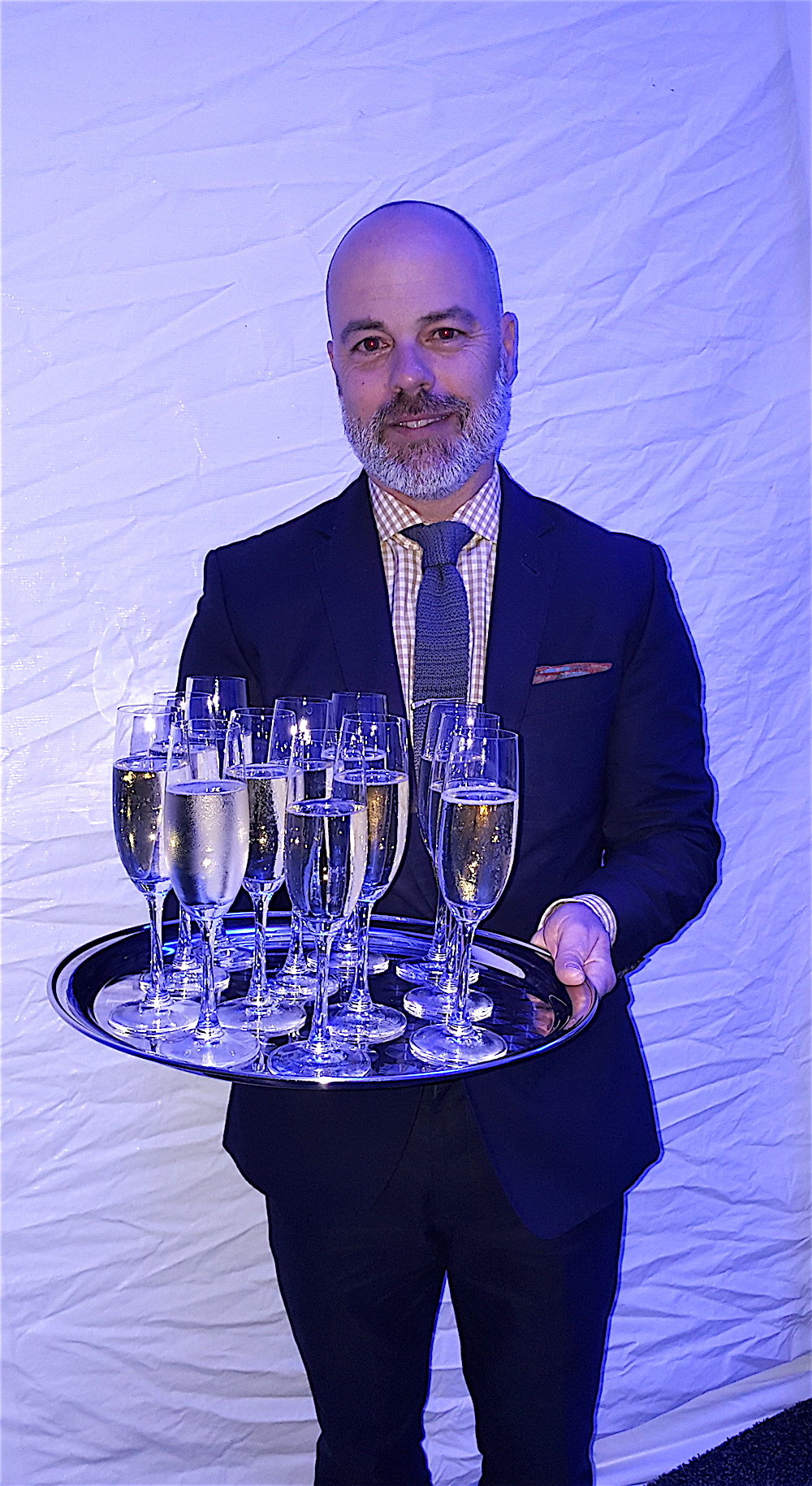 Here's how they lure you out of the Great Hall and into the dining tent: champagne!
