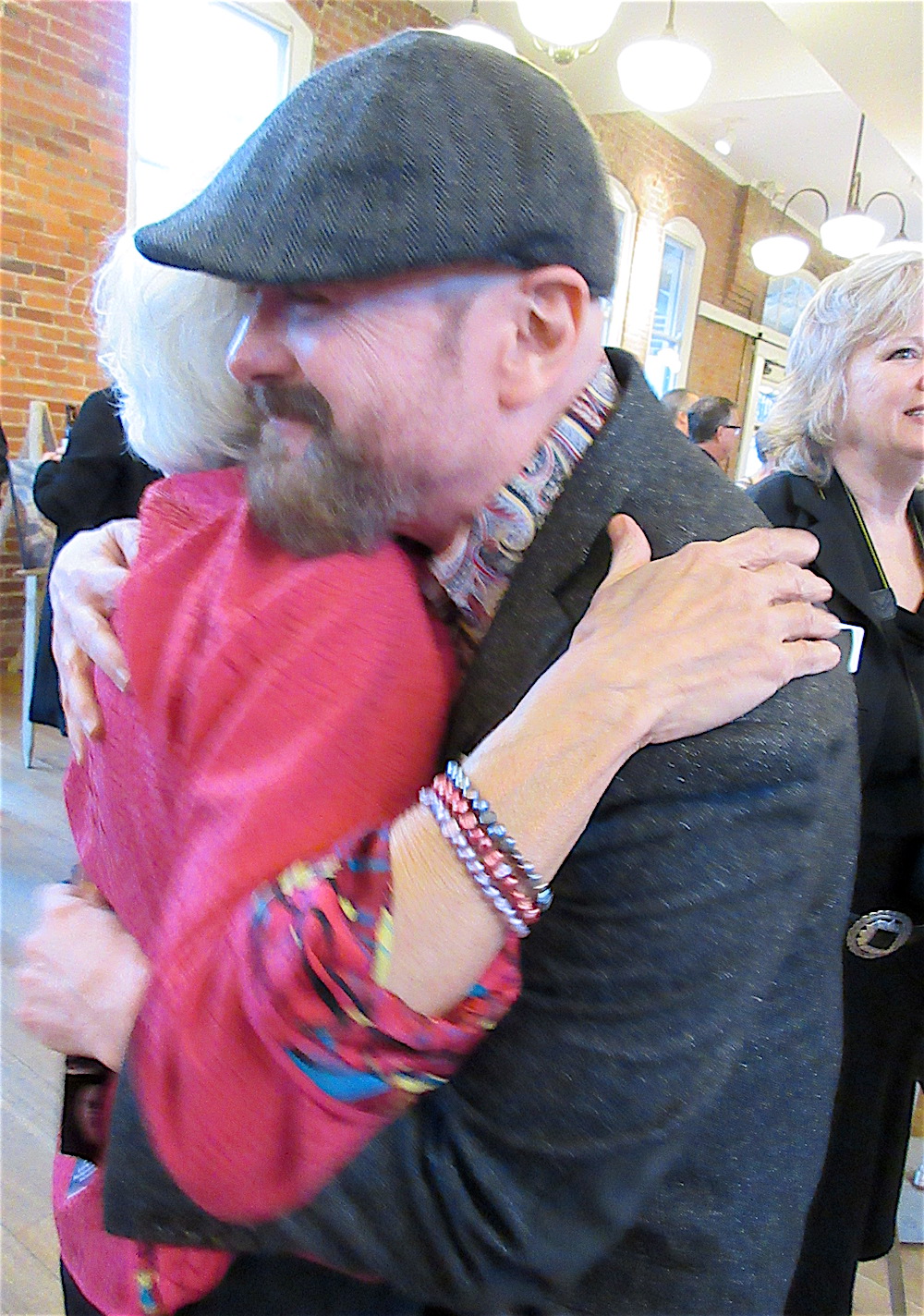 Here's what you saw a lot of during the reunion. This is Tom McCarter and Barbara Roberts.