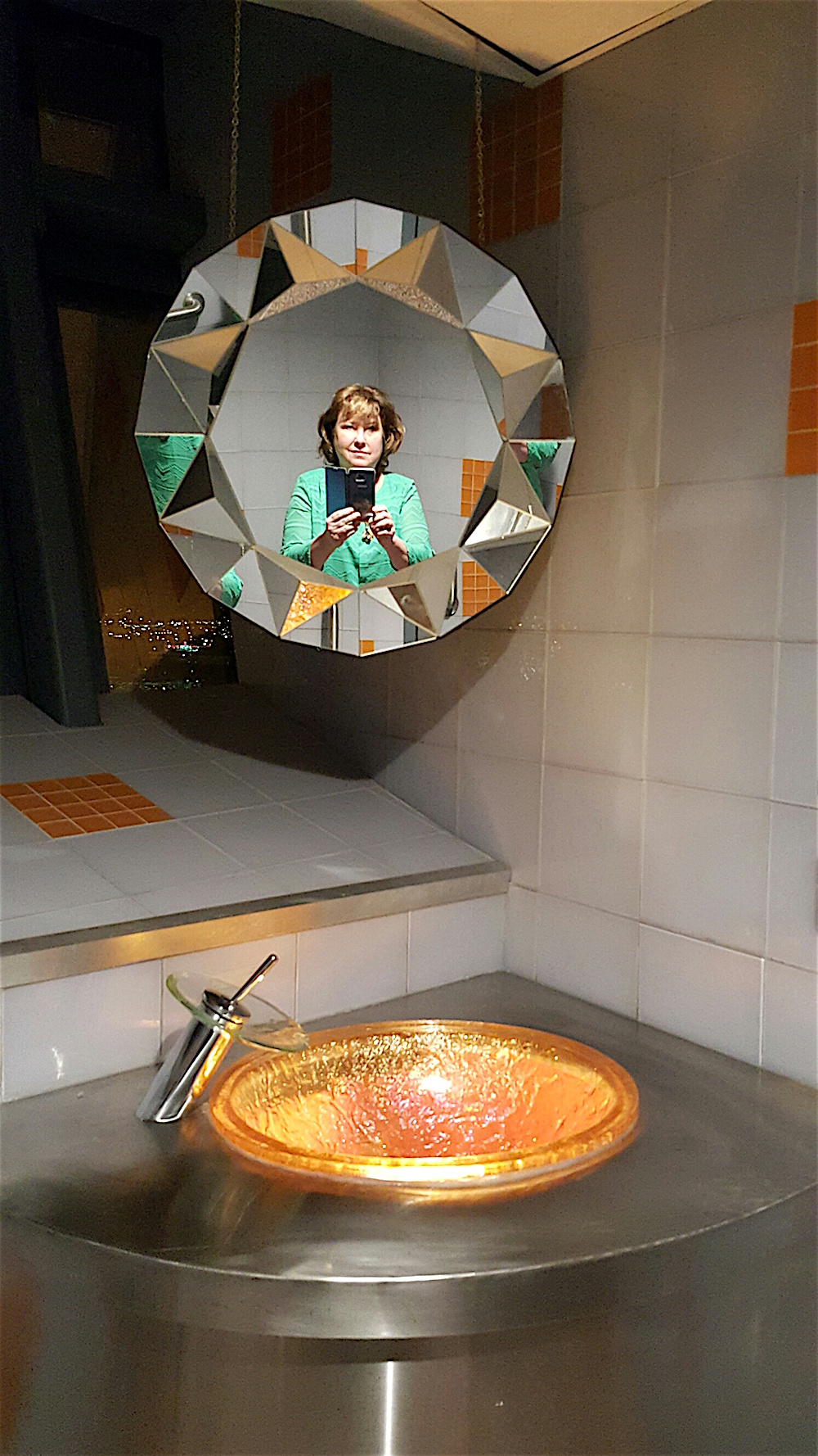 Even the ladies' room is stylish.