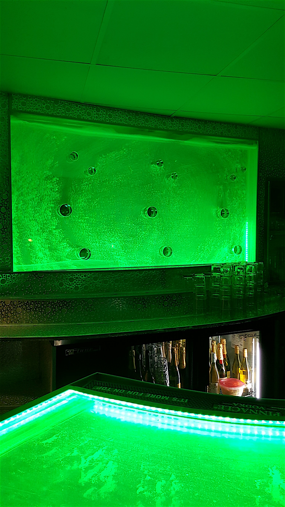 The water bar is still there.