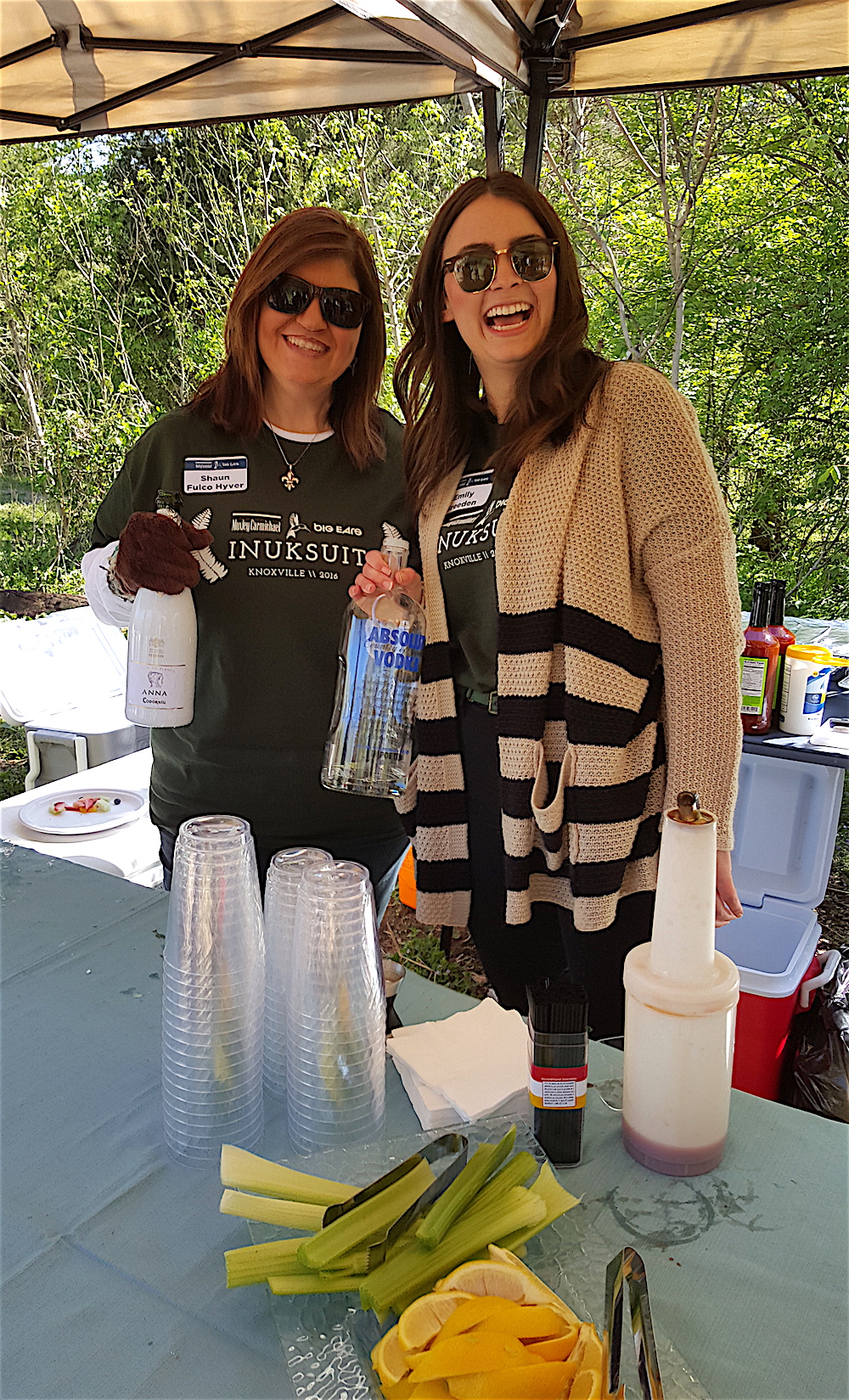 Moxley Carmichael's Shaun Fulco Hyver, left, and Emily Xxxx were great setting up and working the bar.