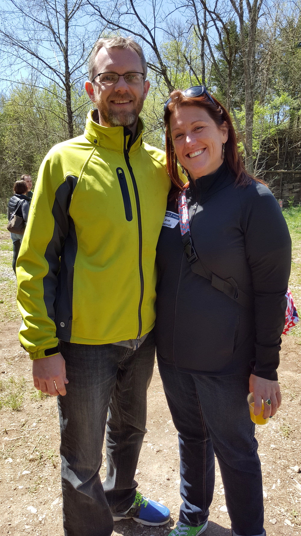Back at the party site, Erin Donovan with Eric Willie.