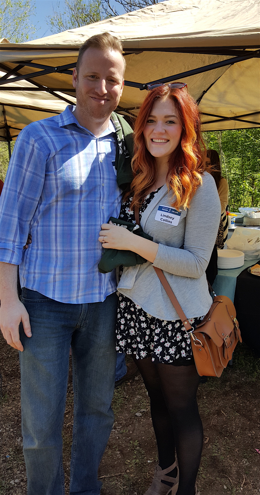 Our former intern, Lindsey Collins, with Zak Goeringer.