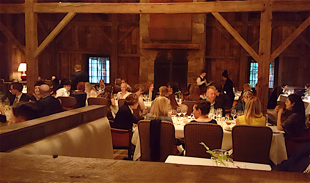 The soothing dining room at The Barn.
