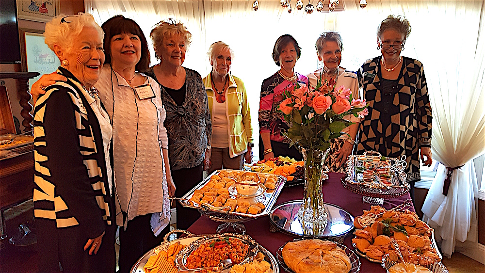 The hostesses, from left, Arlene Key, Barbara Furlong, Edie Volk, Yellie Greebe, Atie Rotmeyer, Jane Venable and Lin Oglesby. Not pictured: Mary Cushman.