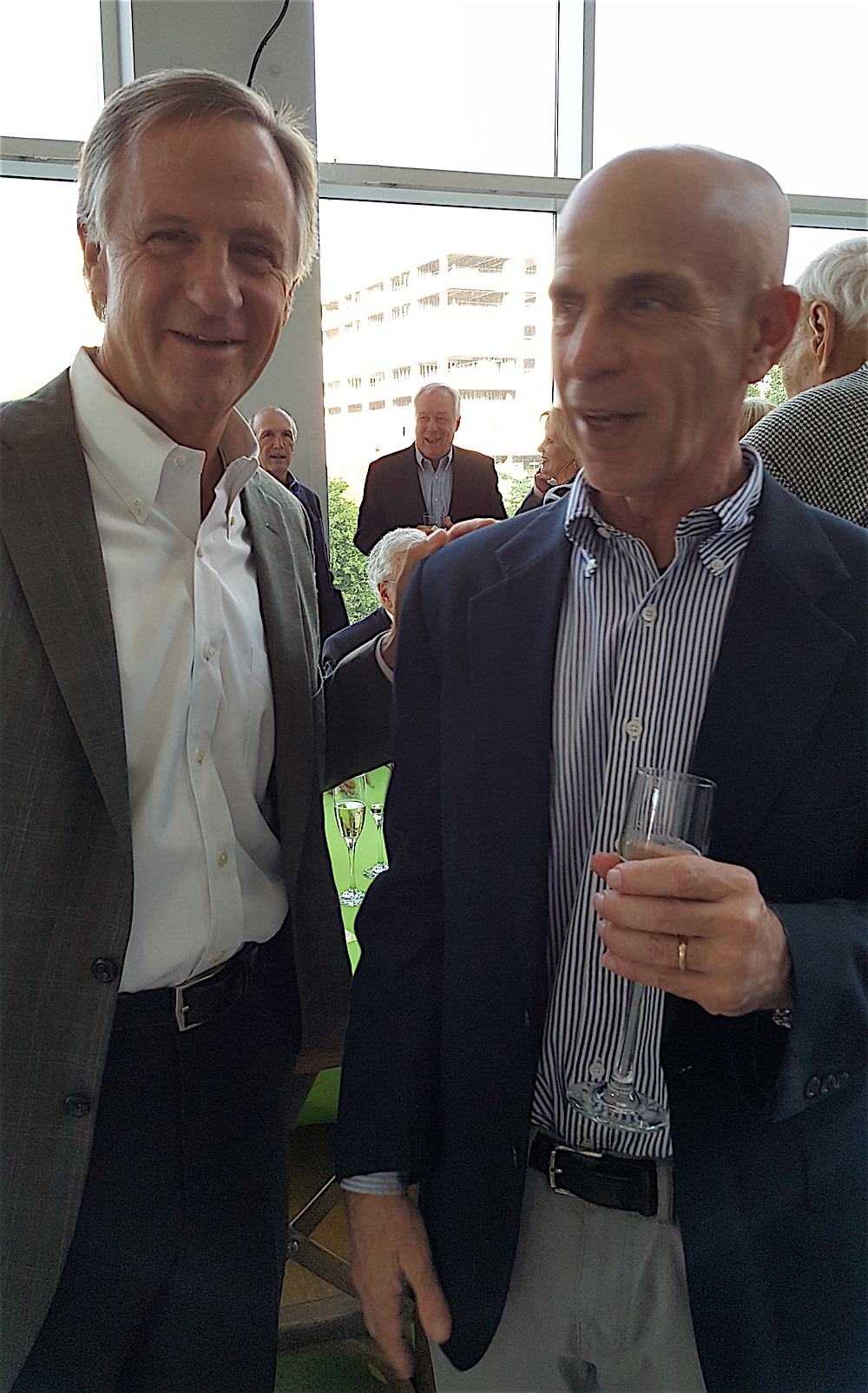 Gov. Haslam, left, with Knoxville Deputy Mayor Bill Lyons, who used to work for the Halsam administration when Haslam was Knoxville mayor.