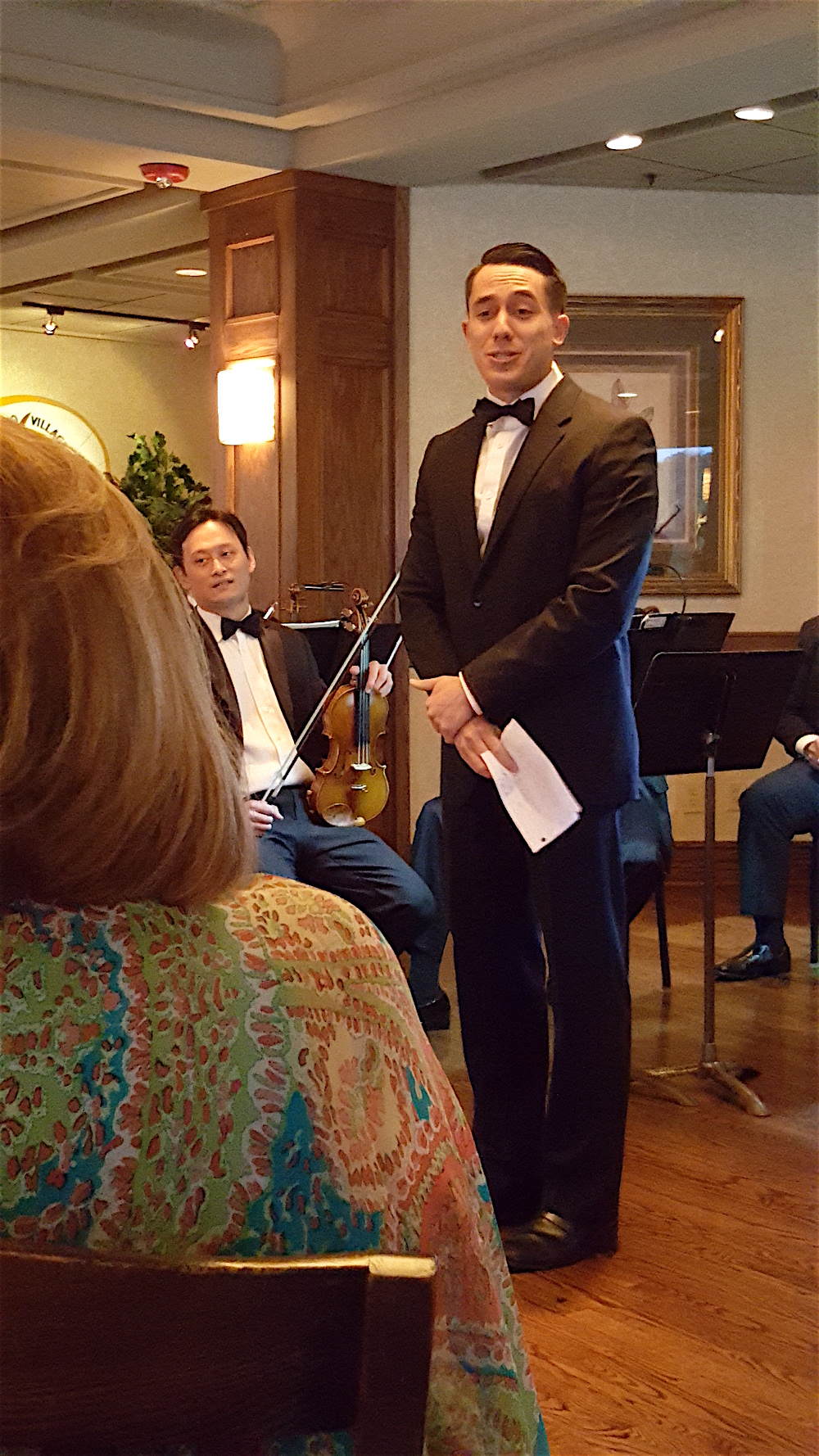 After dinner, Gabe Lefkowitz led the Chamber Orchestra in a few short pieces.