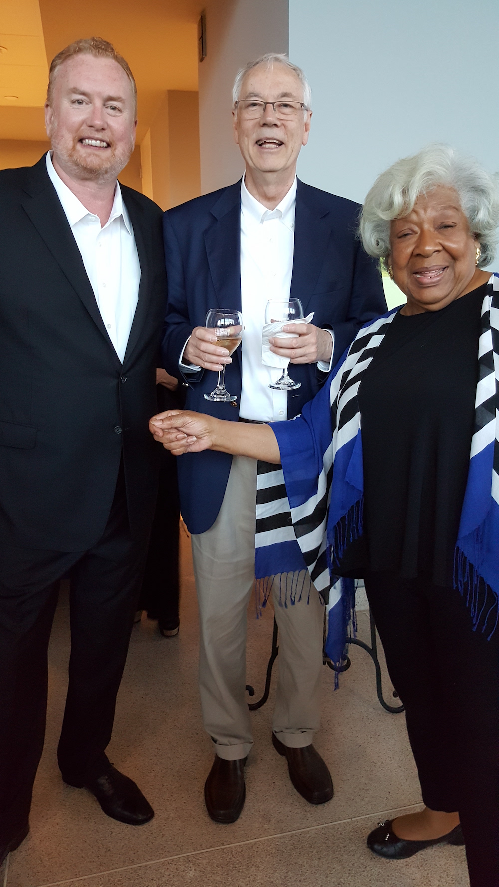From left, Greg Dunn, Alan Carmichael and Sylvia Peters.