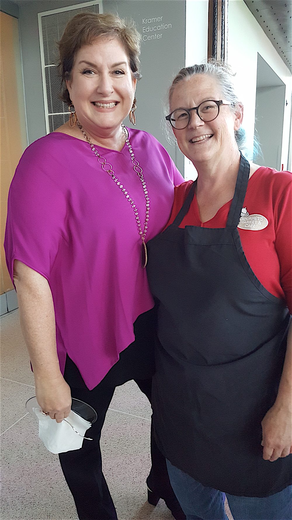 Mary Ellen Brewington, left, with caterer extraordinaire, Holly Hambright.