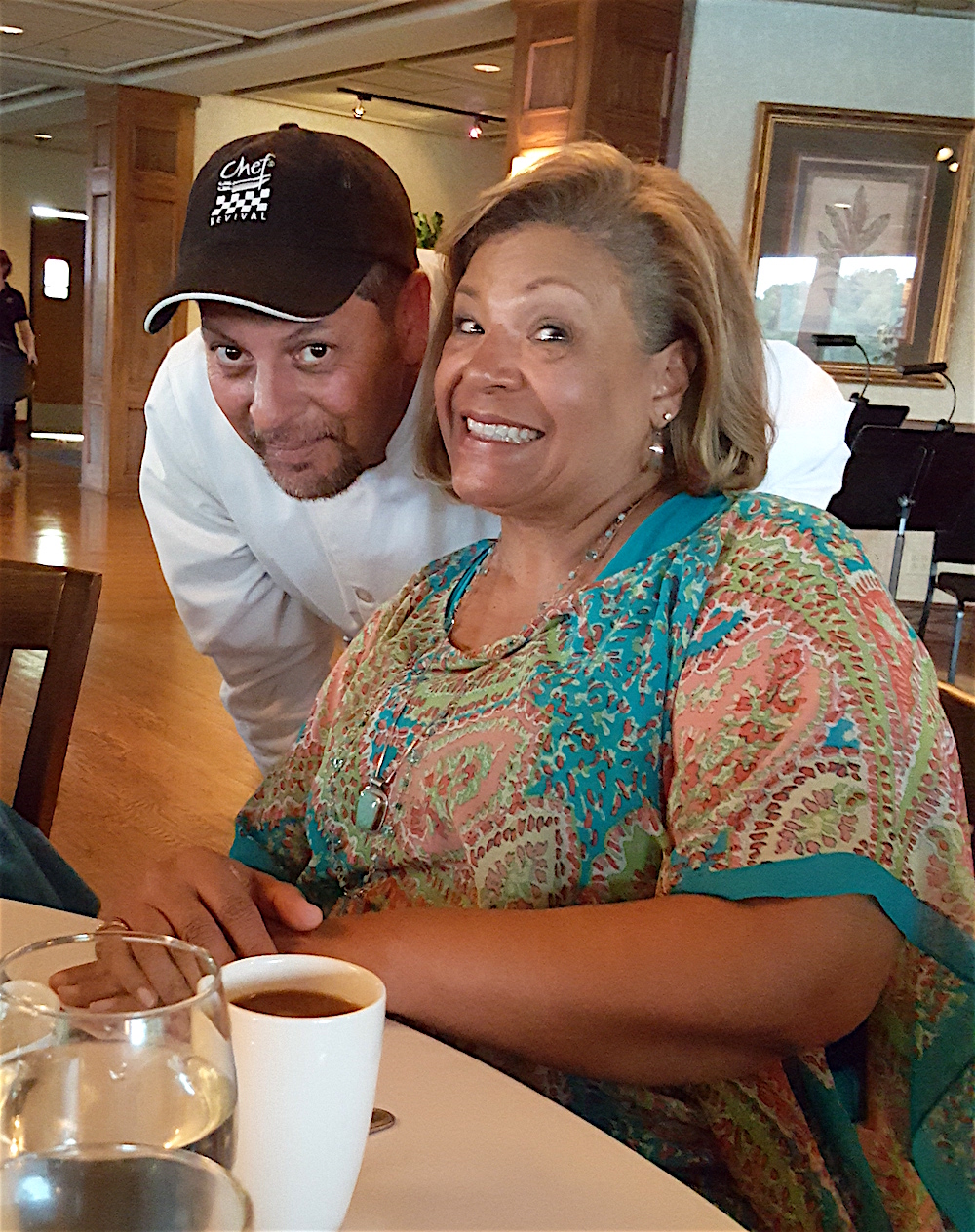 Chef Minkert with Phyllis Nichols.