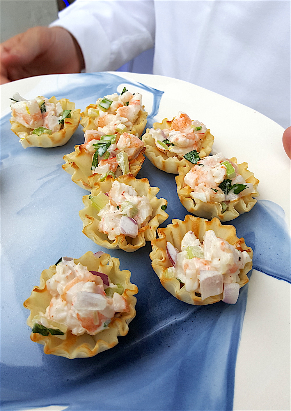 And crab salad cups.