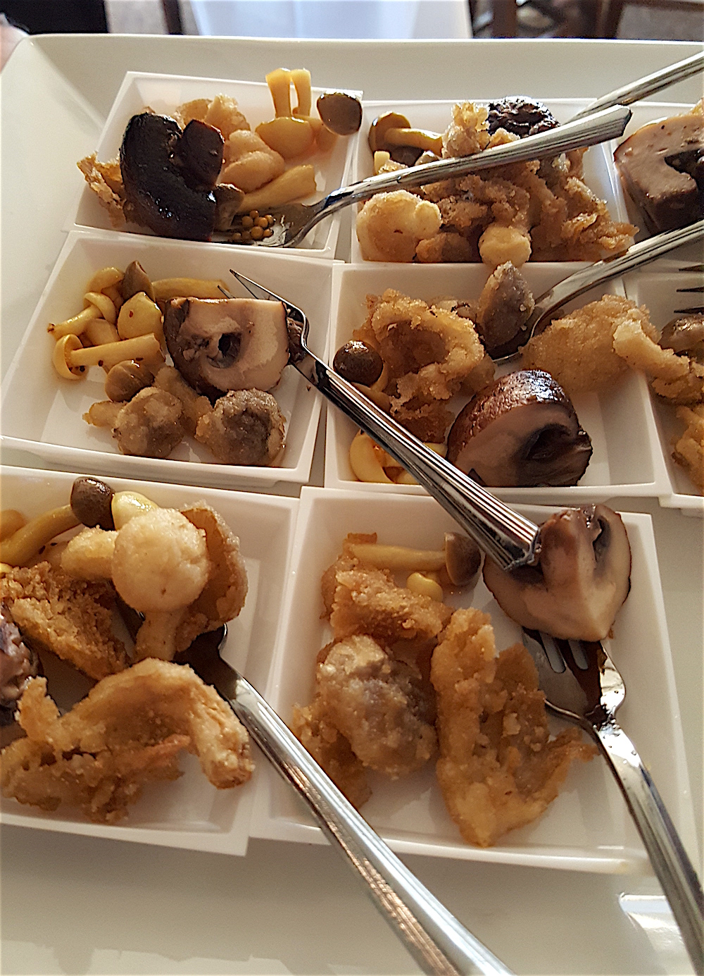 Chef Minkert called this dish a "Monterey Mushroom Study." It included pickled, grilled and tempura fried mushrooms.