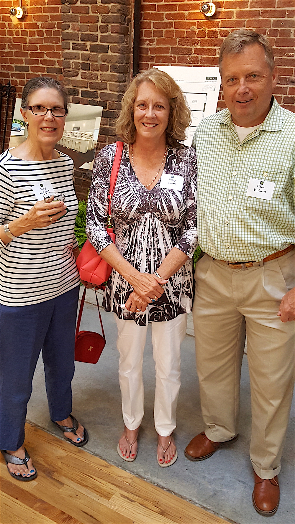 From left, Mary Holbrook, Betsy Canavi and Chris Burkhart.