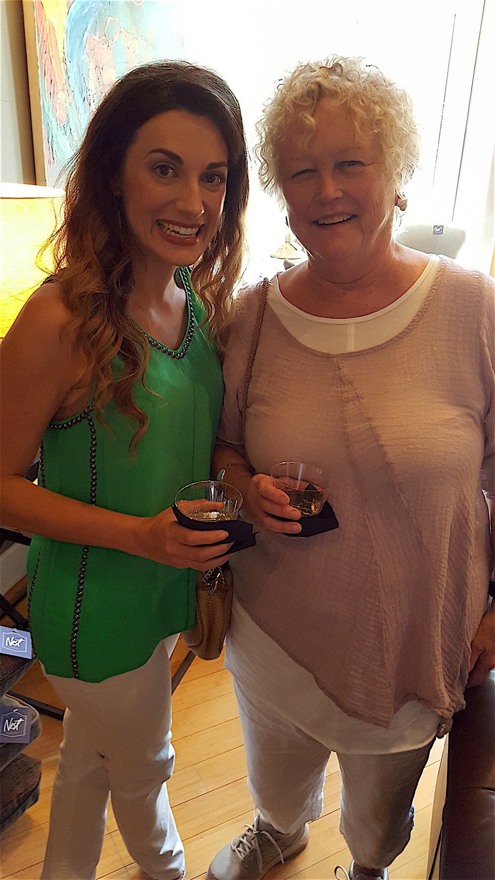 Natalie Stair, left, with her mother-in-law, Dorothy Stair, at the opening of Nest Knoxville.