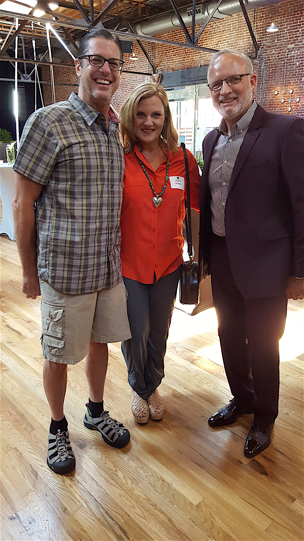 From left, Rick Stone, Angela Howard and Doug White. Rick and Angela each are purchasing condos in Regas Square.