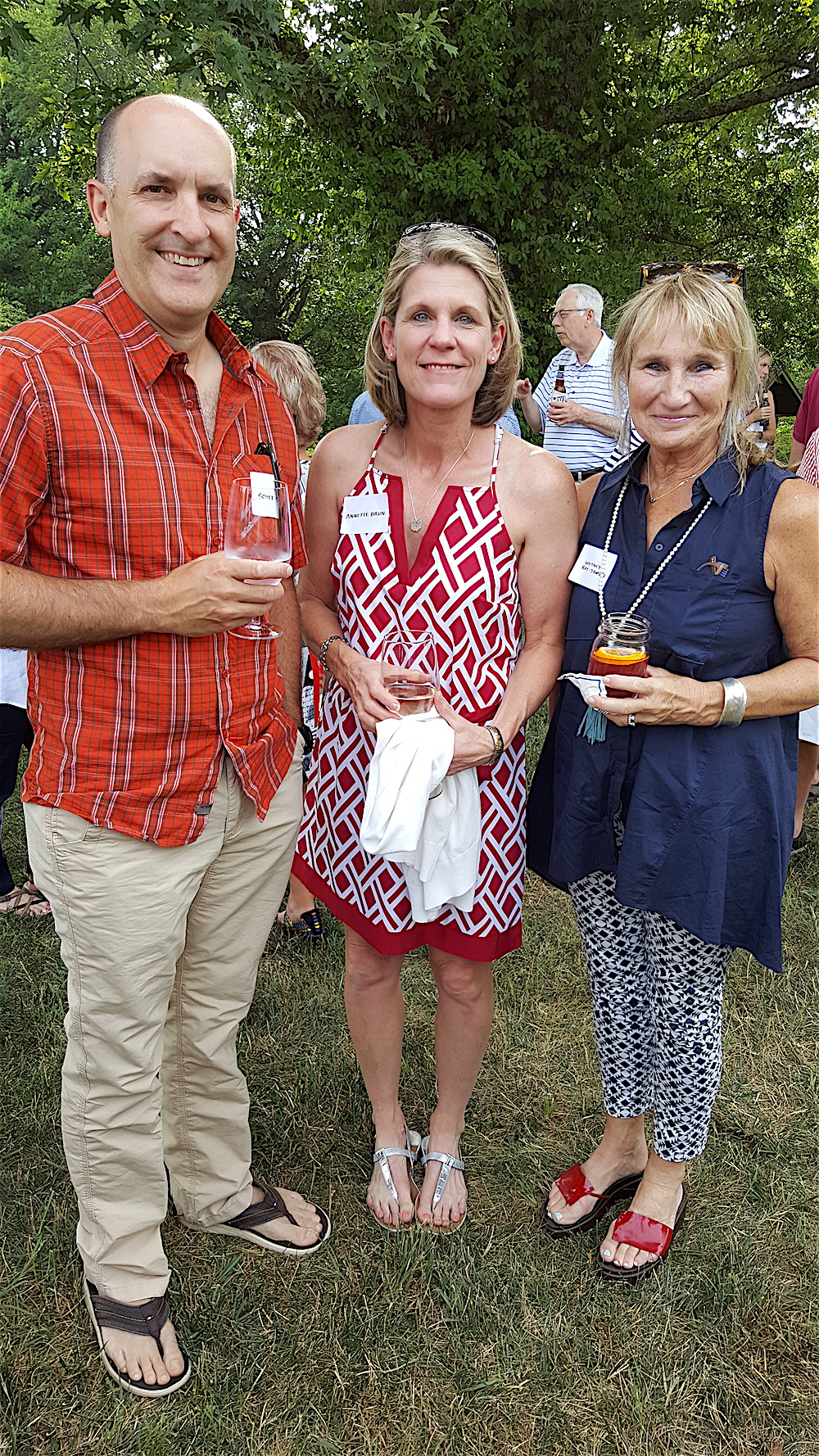 Scott and Annette Brun with Whitney Ray-Dawson.