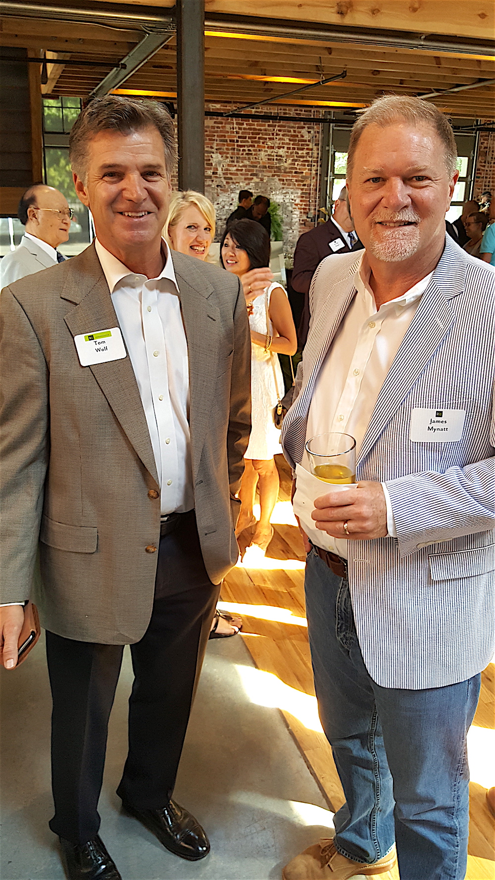 Tom Wolf, left, and James Mynatt.