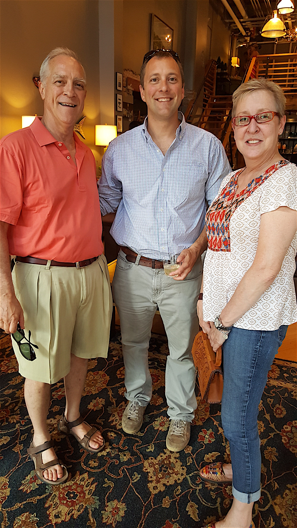 Caesar Stair, left, with Morgan Stair and Nora Robinson.