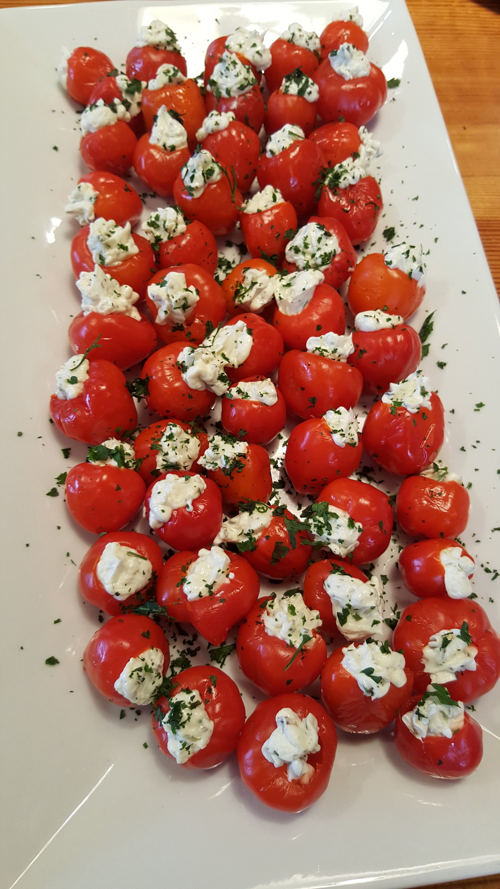 Another appetizer was stuffed Peppadews.